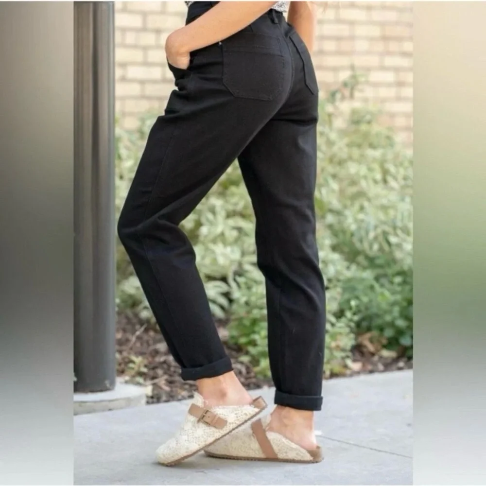 Judy Blue Women's High Waist Black Jogger Jeans Stretch Denim Size 14W - Picture 2 of 16
